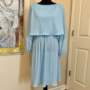 VINTAGE MIDI Dress, Soft Blue